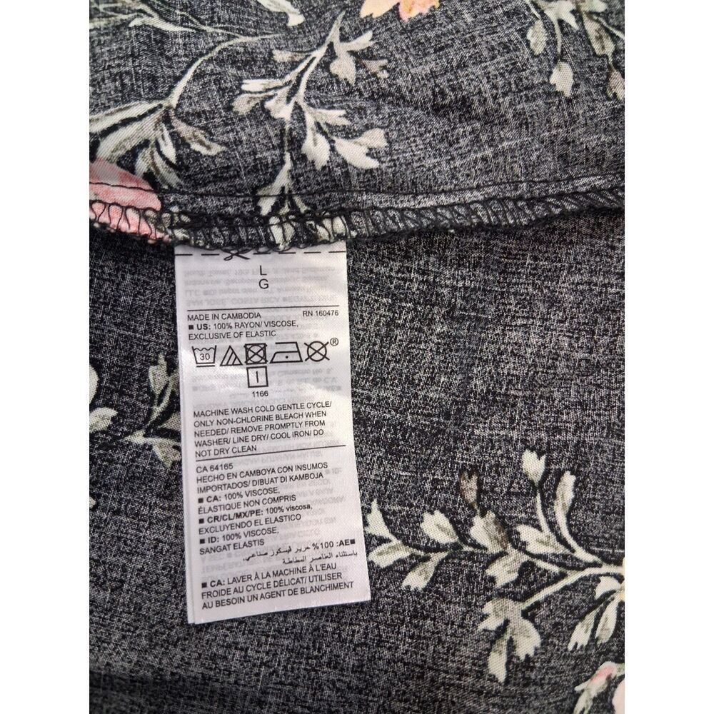 Old Navy womens large midi sundress black yellow floral boho tiered - Picture 7 of 8